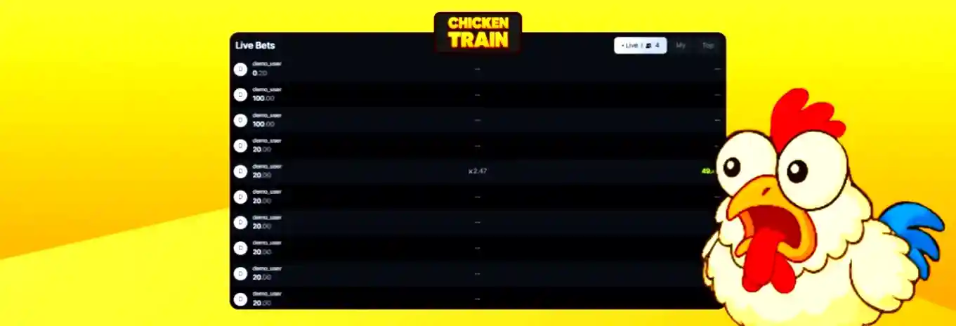 Live bets interface Online slot live bets screen with players results and stats